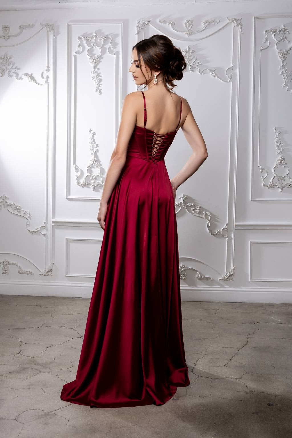 Sweetheart Floor-Length Satin Formal A-Line May Queen 2188