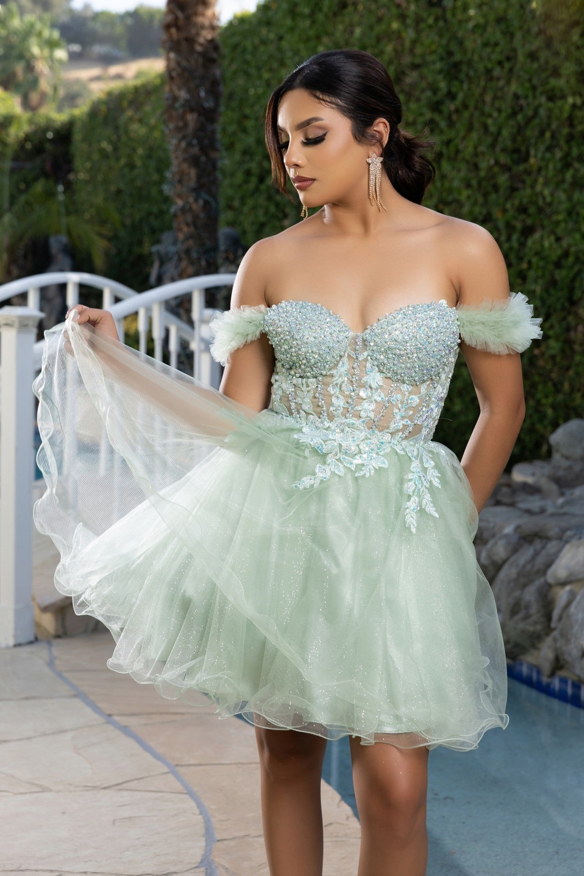 Sweetheart Mini/Short Tulle Cocktail A-Line May Queen MQ2193