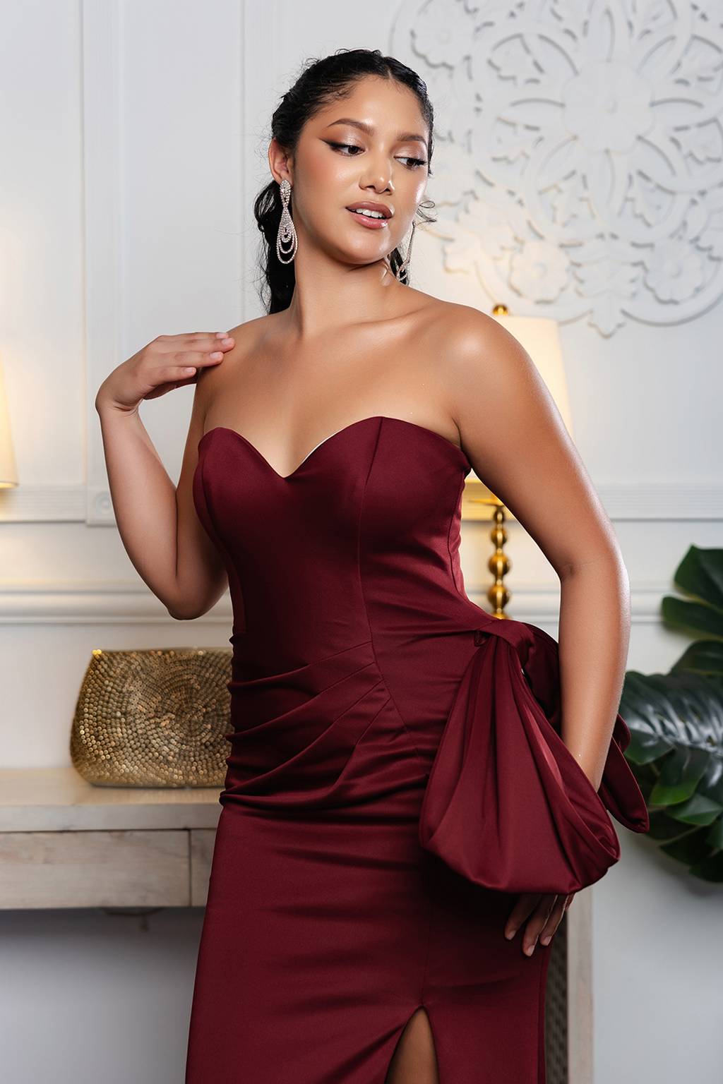 Sweetheart Floor-Length Satin Prom Sheath/Column May Queen 2198