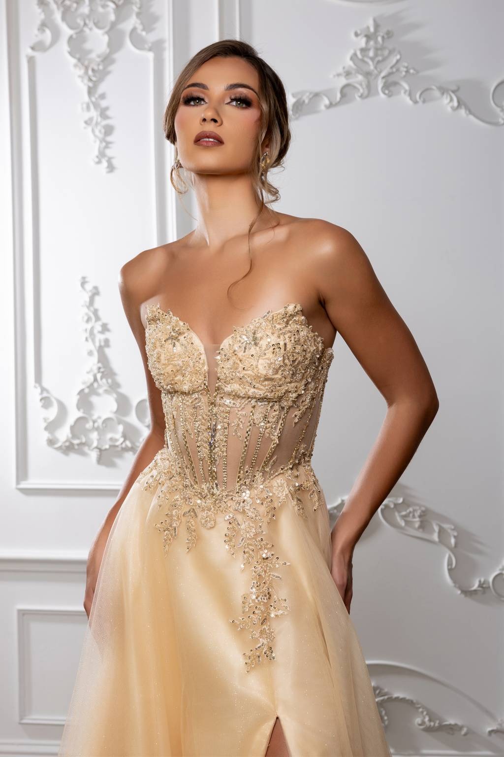 Sweetheart Floor-Length Tulle Prom A-Line May Queen 2222