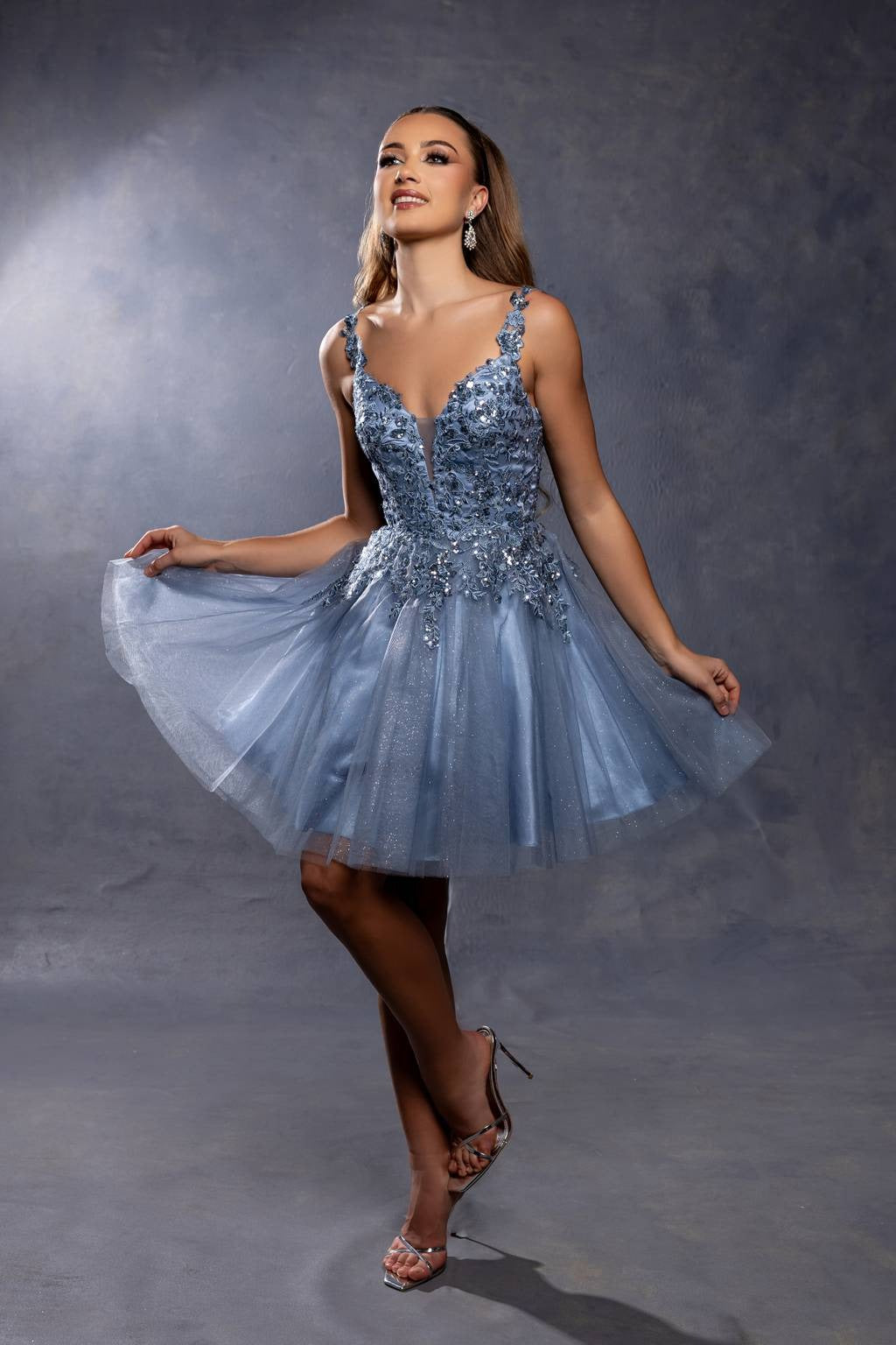 Illusion Mini Short Tulle Cocktail A-Line May Queen MQ2246