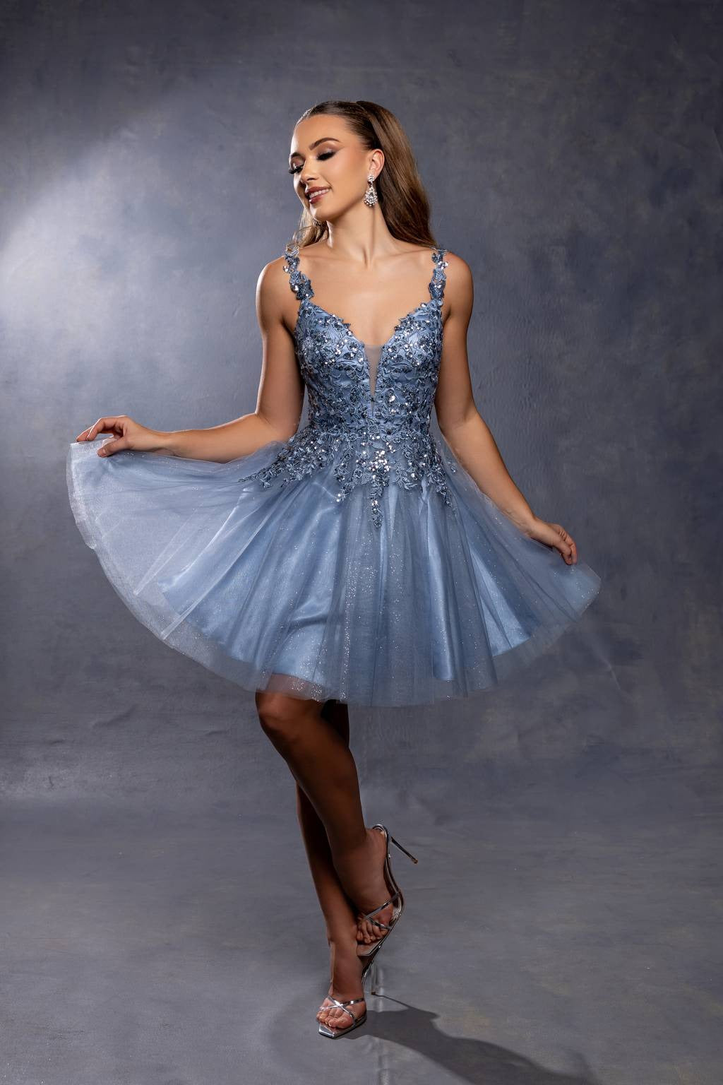 Illusion Mini Short Tulle Cocktail A-Line May Queen MQ2246