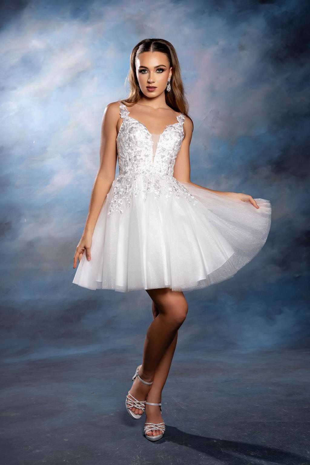 Illusion Mini Short Tulle Cocktail A-Line May Queen MQ2246