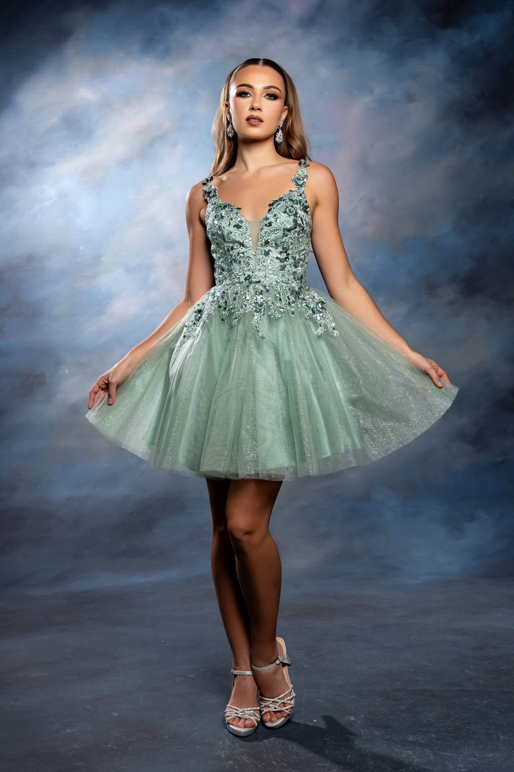 Illusion Mini Short Tulle Cocktail A-Line May Queen MQ2246