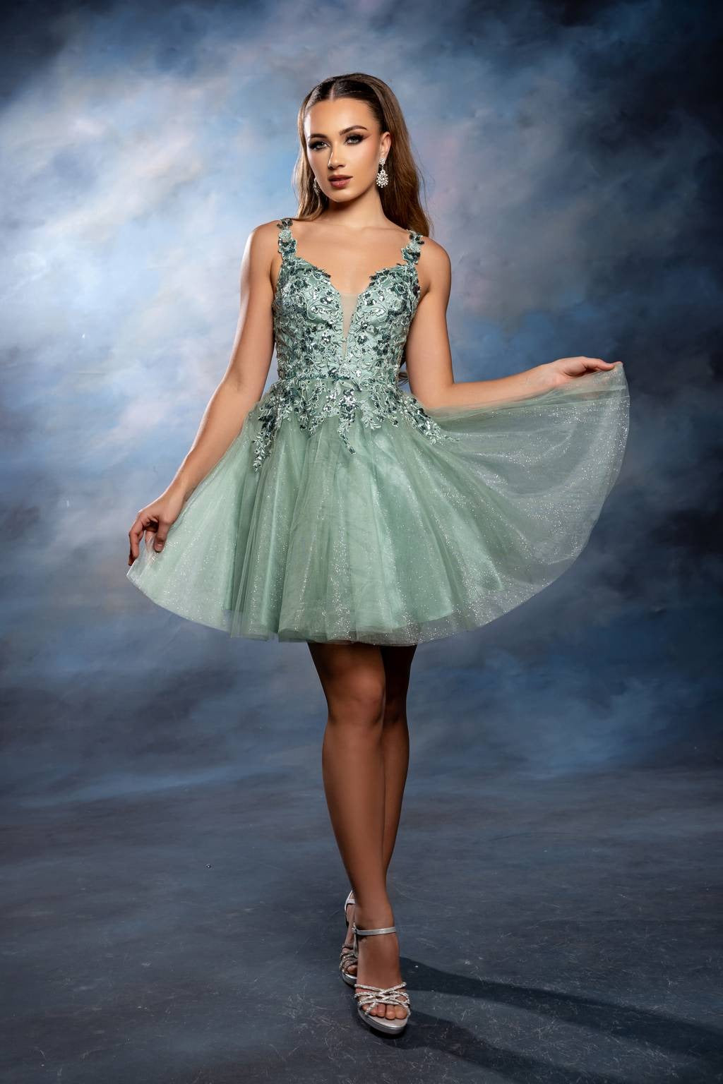 Illusion Mini Short Tulle Cocktail A-Line May Queen MQ2246