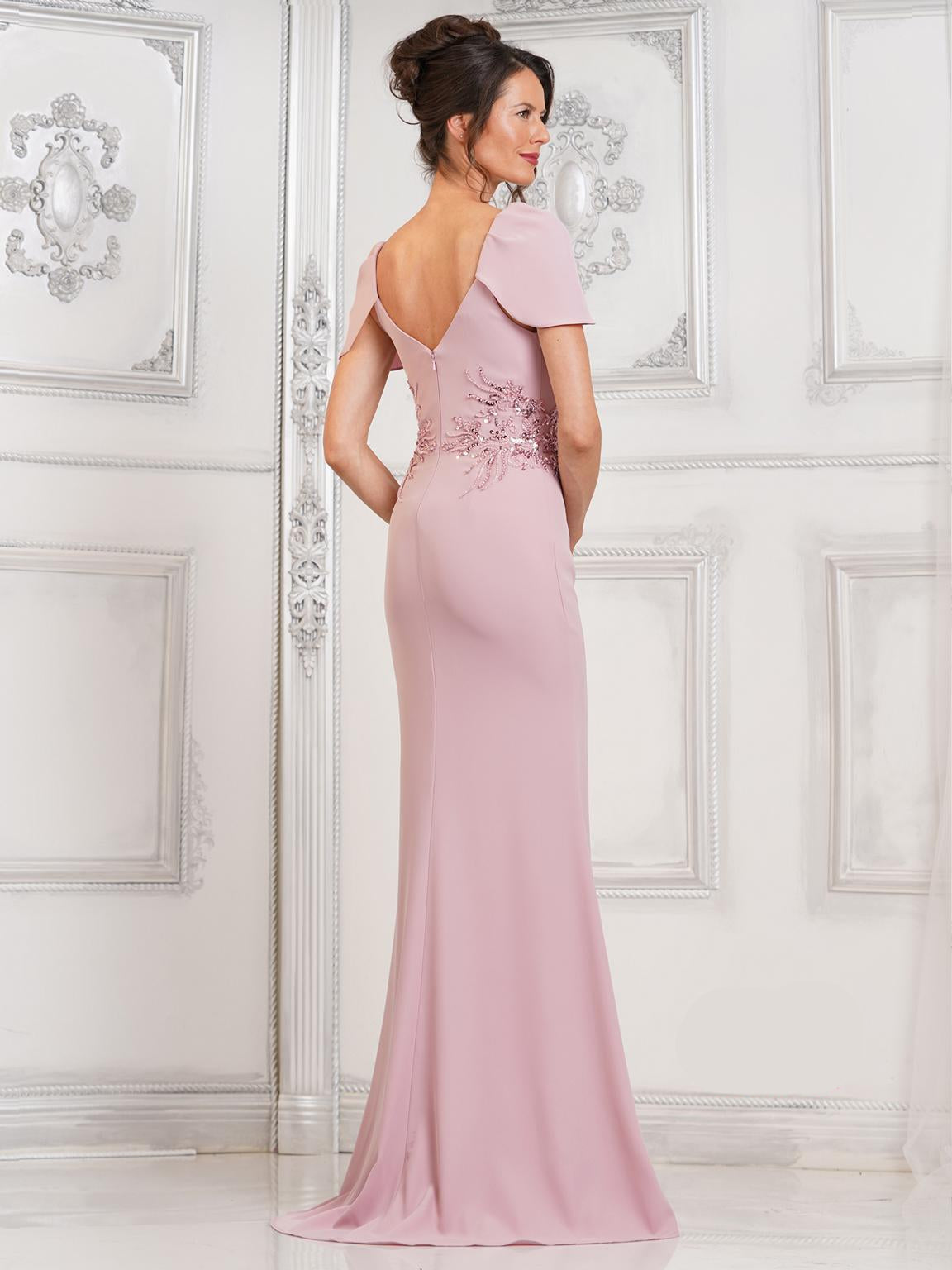 Mother of the Bride Dresses Long Fitted Mother of the Bride Dress Rose