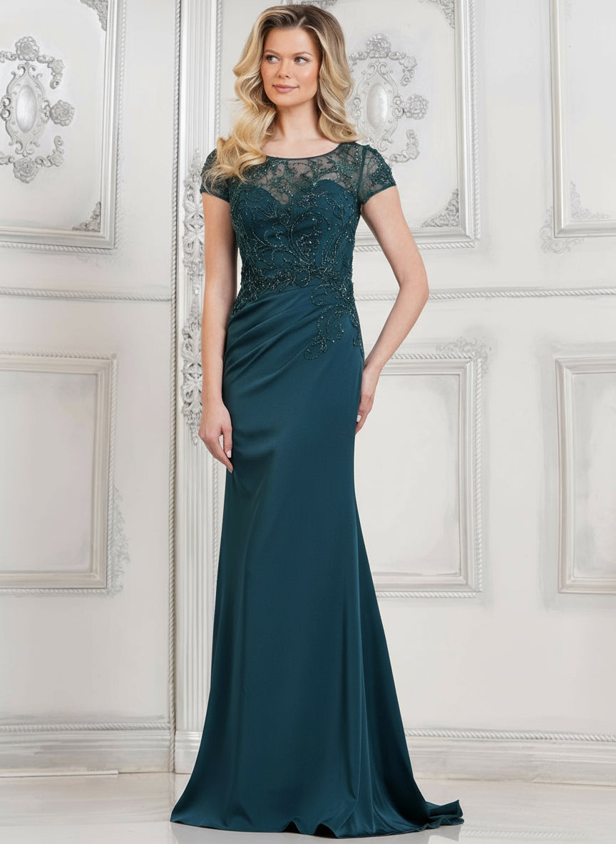 Formal Dresses Long Formal Prom Beaded Dress Deep Green