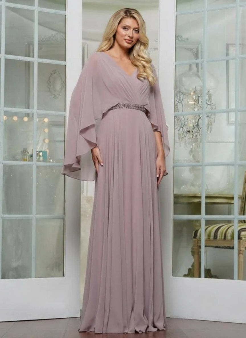 Formal Dresses Beaded Formal Mother of the Bride Dress Dusty Rose