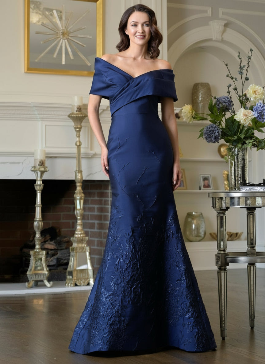 Formal Dresses Pleated Long Evening Gown Formal Dress Navy