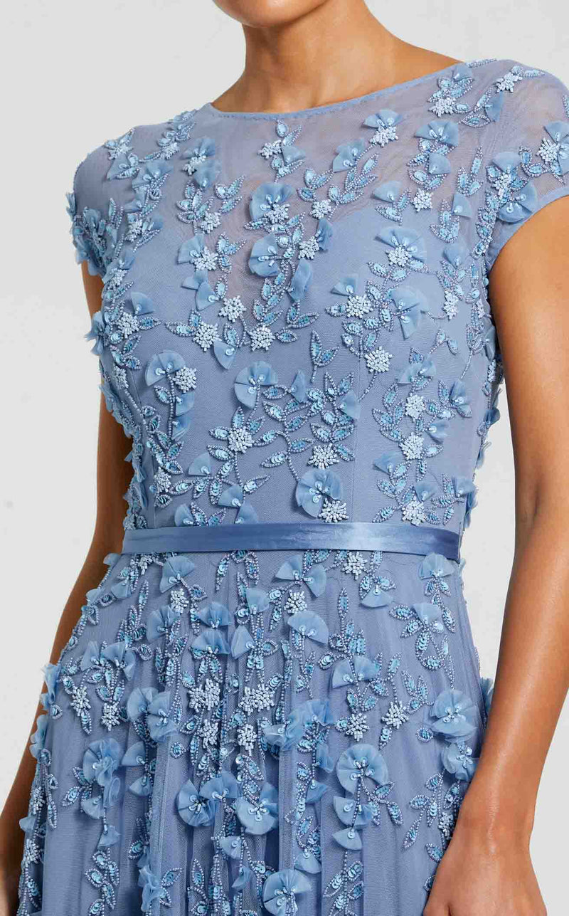 Mother of the Bride Dresses Formal A line Long 3D Floral Mother of the Bride Dress Mac Duggal 9914521P Sky Blue