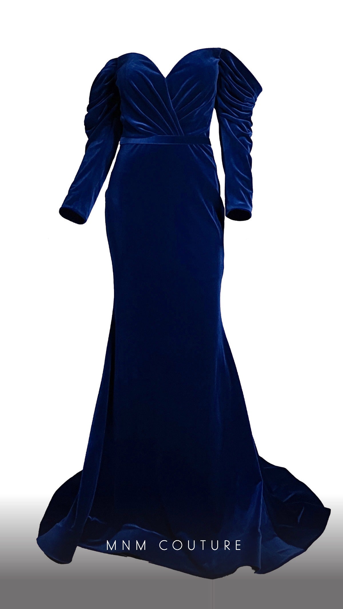 MNM Couture Off-Shoulder Velvet Mermaid Gown N0230A