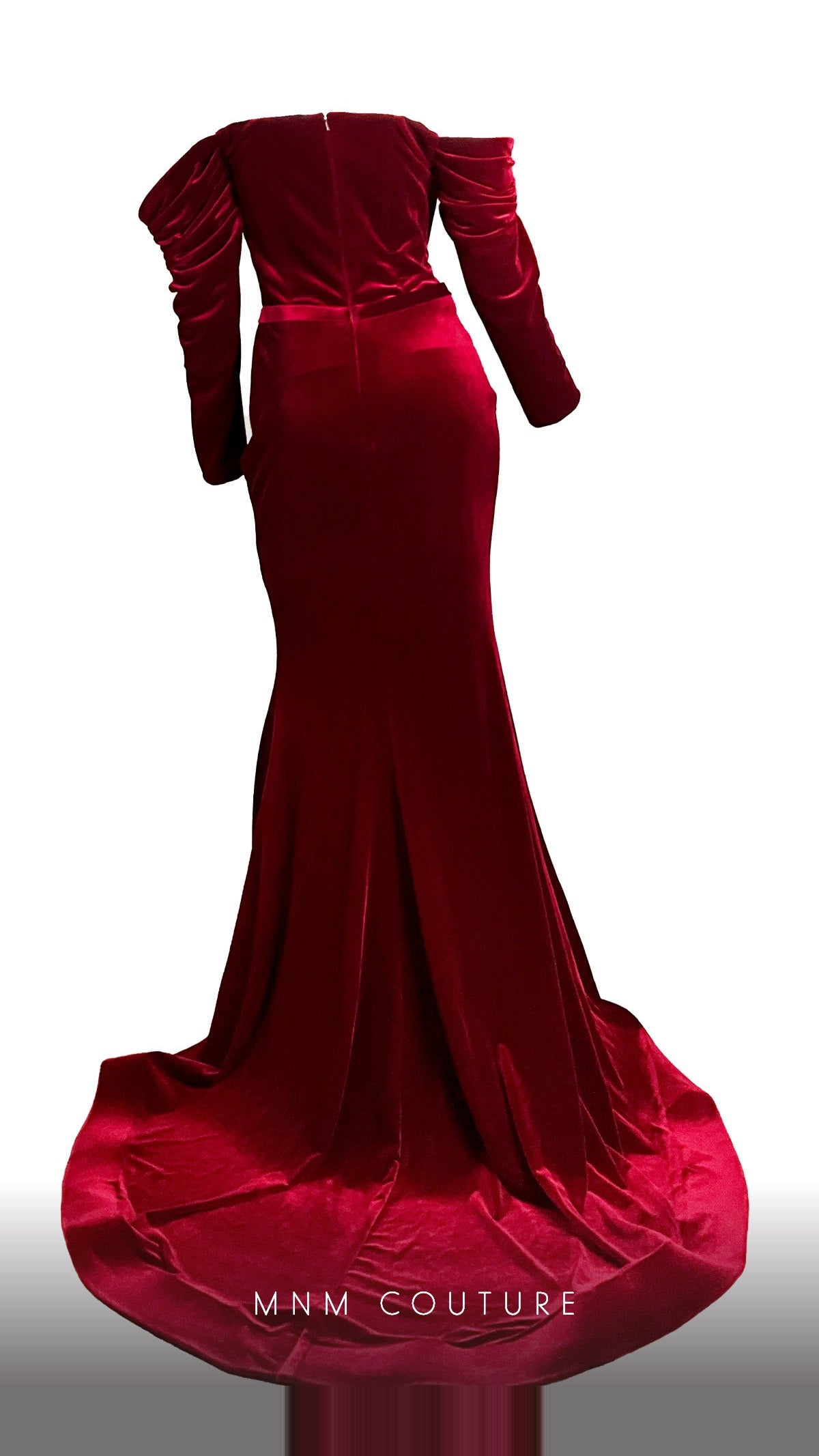 MNM Couture Off-Shoulder Velvet Mermaid Gown N0230A