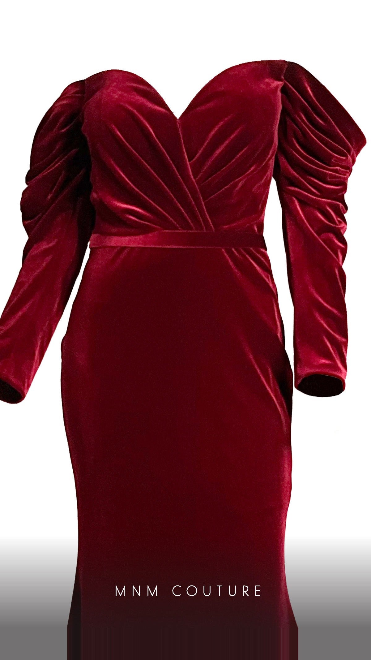 MNM Couture Off-Shoulder Velvet Mermaid Gown N0230A