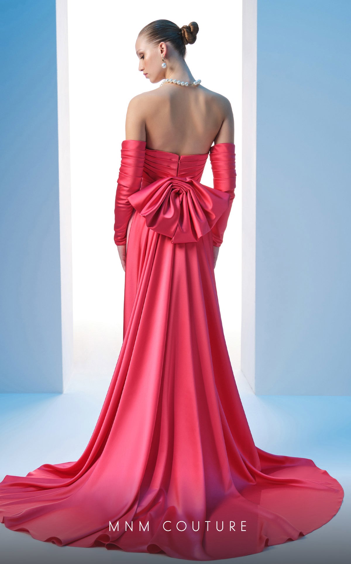 Prom Dresses Pleated Fitted Formal Long Prom Dress Coral