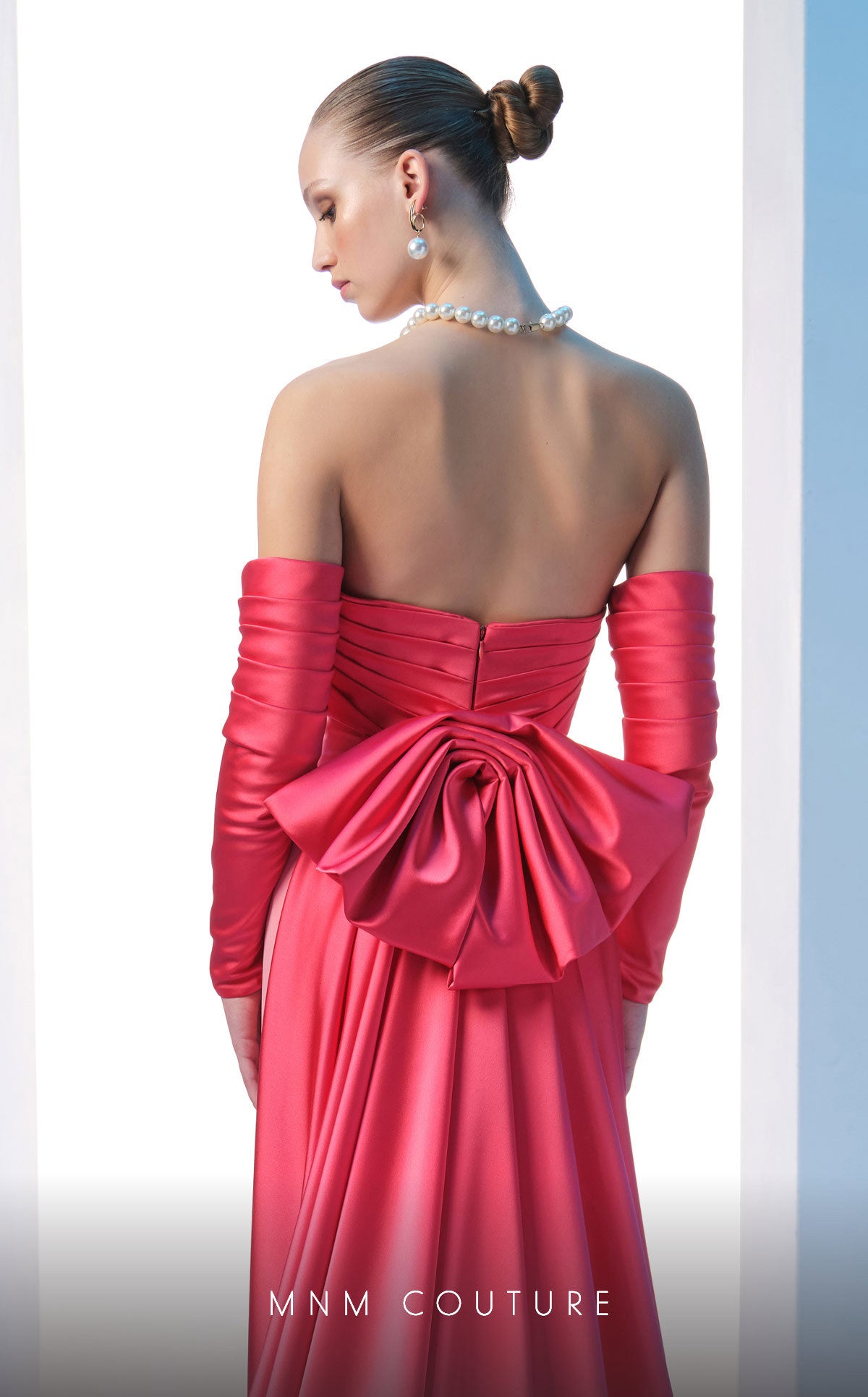 Prom Dresses Pleated Fitted Formal Long Prom Dress Coral