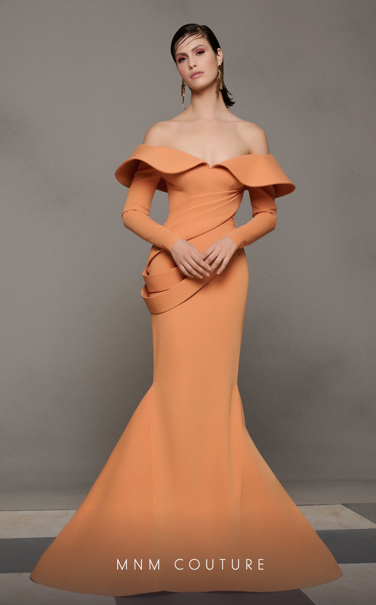 Prom Dresses Formal Long Mermaid Evening Dress MNM Couture N0623 Orange