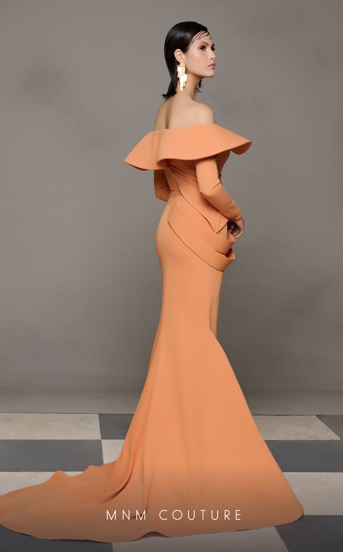Prom Dresses Formal Long Mermaid Evening Dress MNM Couture N0623 Orange
