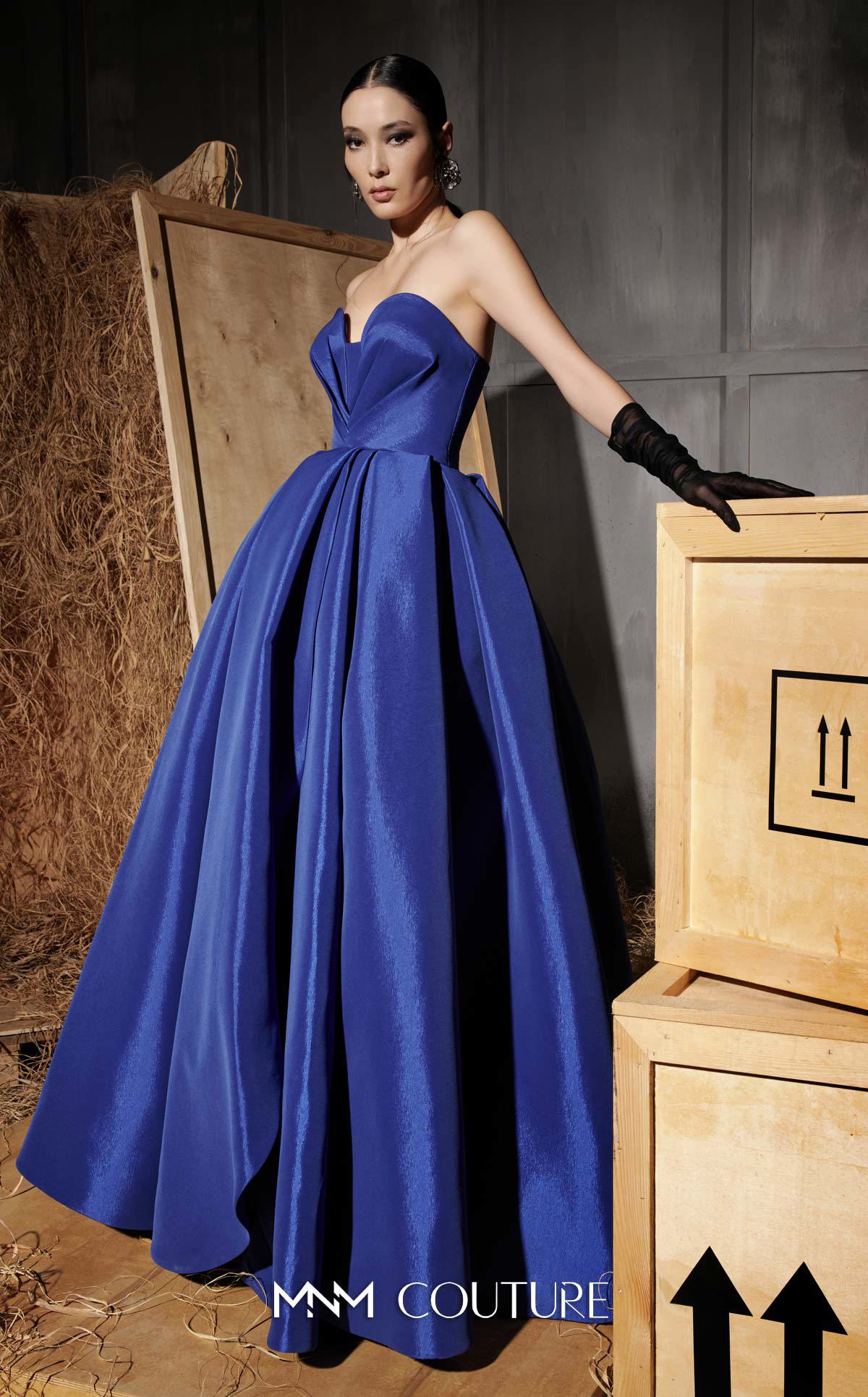 Prom Dresses Long Formal Prom A Line Dress MNM Couture N0642 Royal Blue