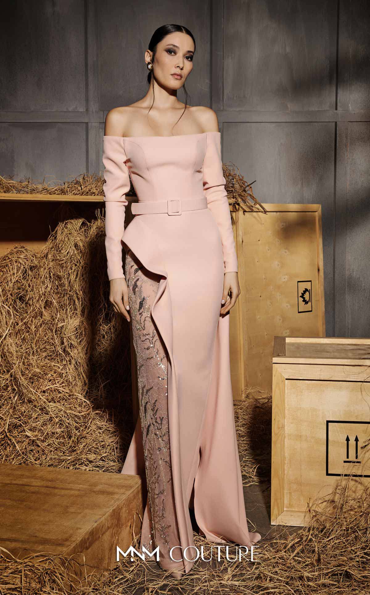 Prom Dresses Sequin Fitted Long Formal Prom Dress Pink