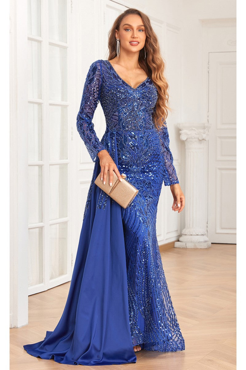 Formal Dresses Formal Beaded Evening Long Dress Royal