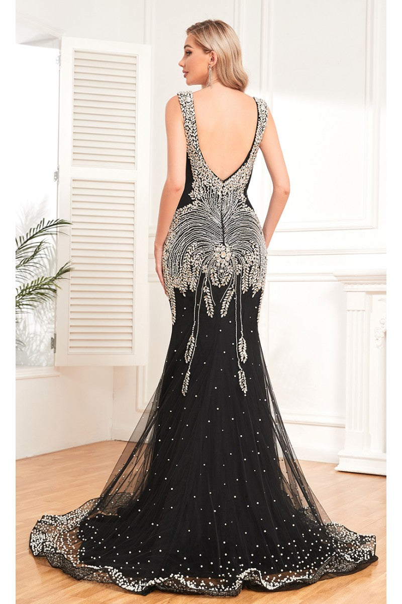 Formal Dresses Fitted Long Formal Evening Dress Black