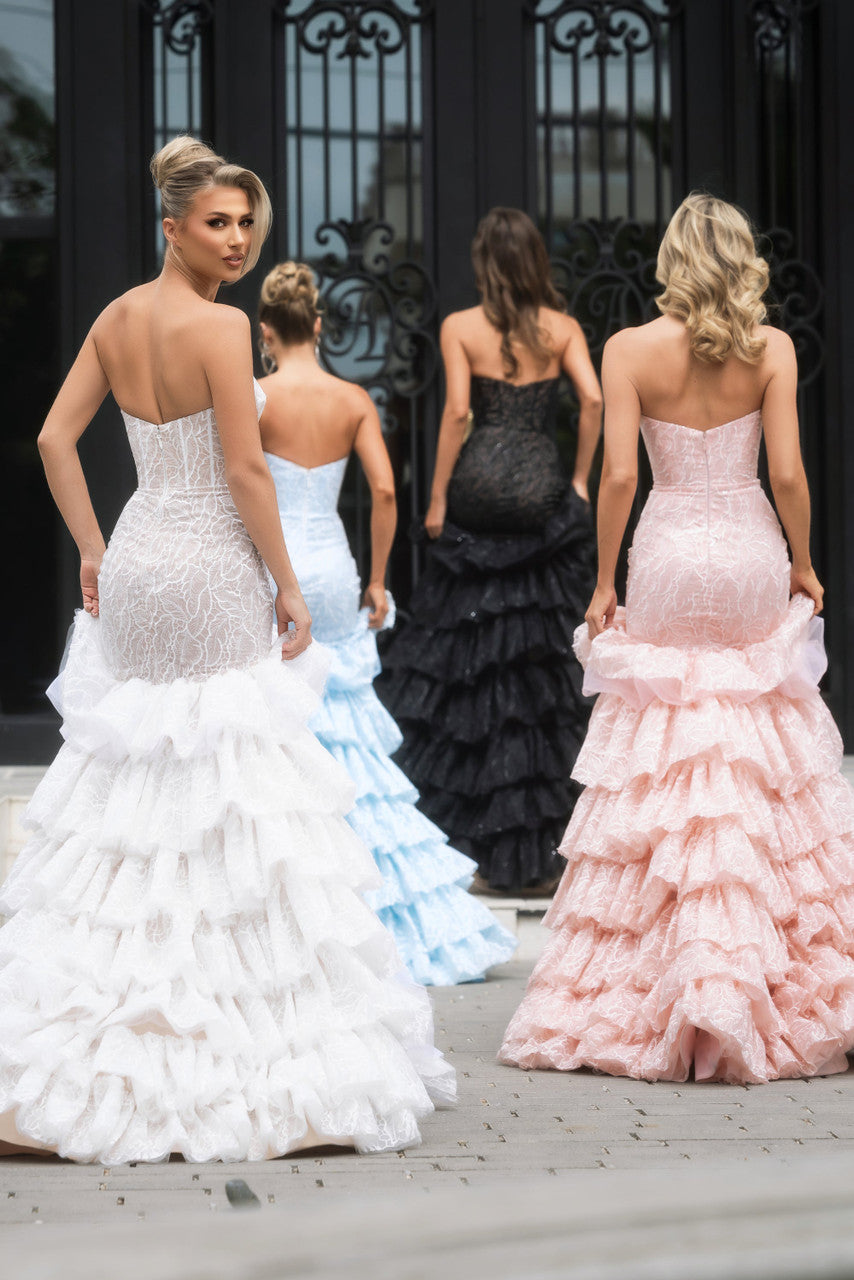 Prom Dresses Long Mermaid Formal Lace Corset Prom Dress Ivory/Nude