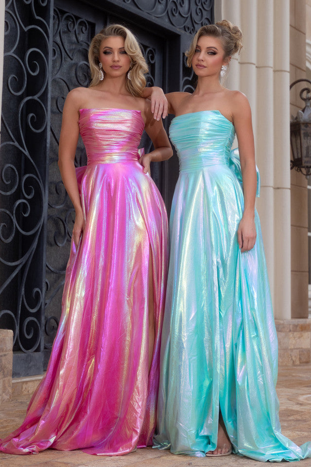 Prom Dresses Prom Long A Line Mettalic Formal Dress Aqua
