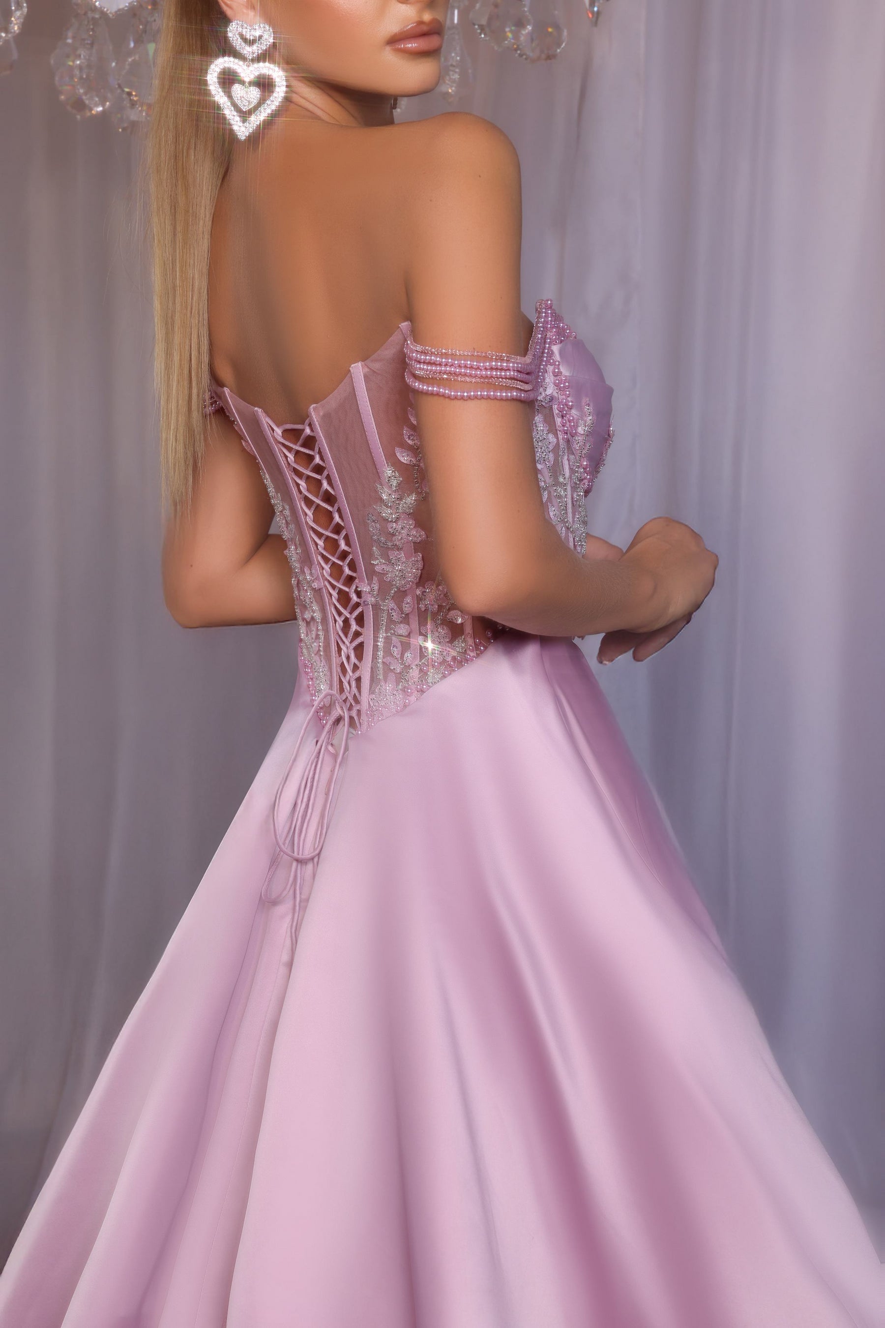 Prom Dresses Long Ball Gown Formal Slit Prom Dress Mauve
