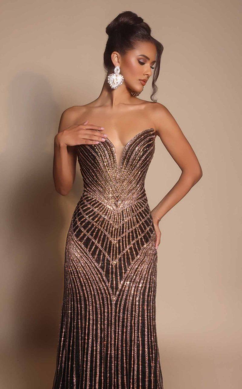 Prom Dresses Floral Lace Formal Long Corset Beaded Prom Dress Black