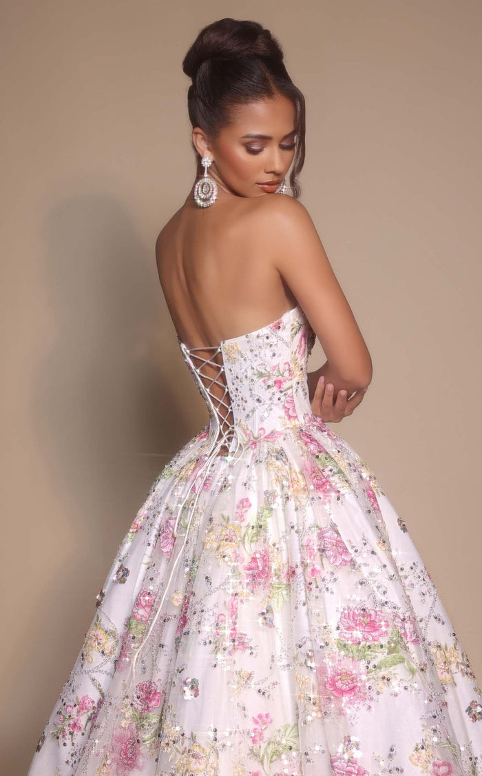 Prom Dresses 3D Floral Lace Formal Long A Line Prom Dress Pkiv