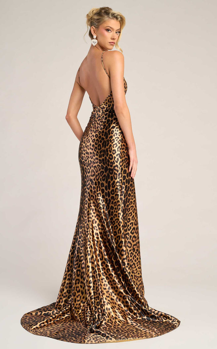 Prom Dresses Formal Long Print Prom Dress Leopard