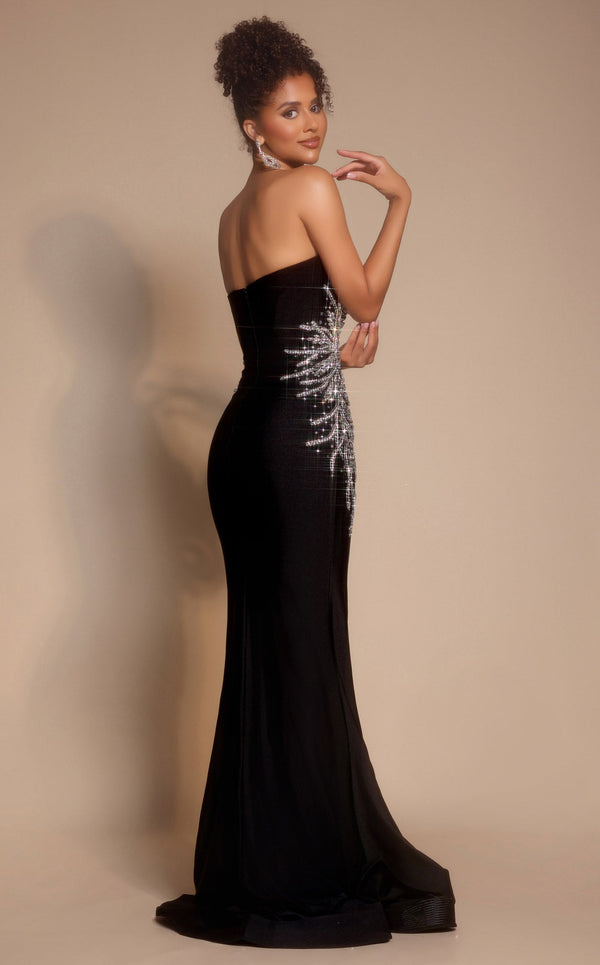 Prom Dresses Long Formal Sequin Beaded Prom Dress Black