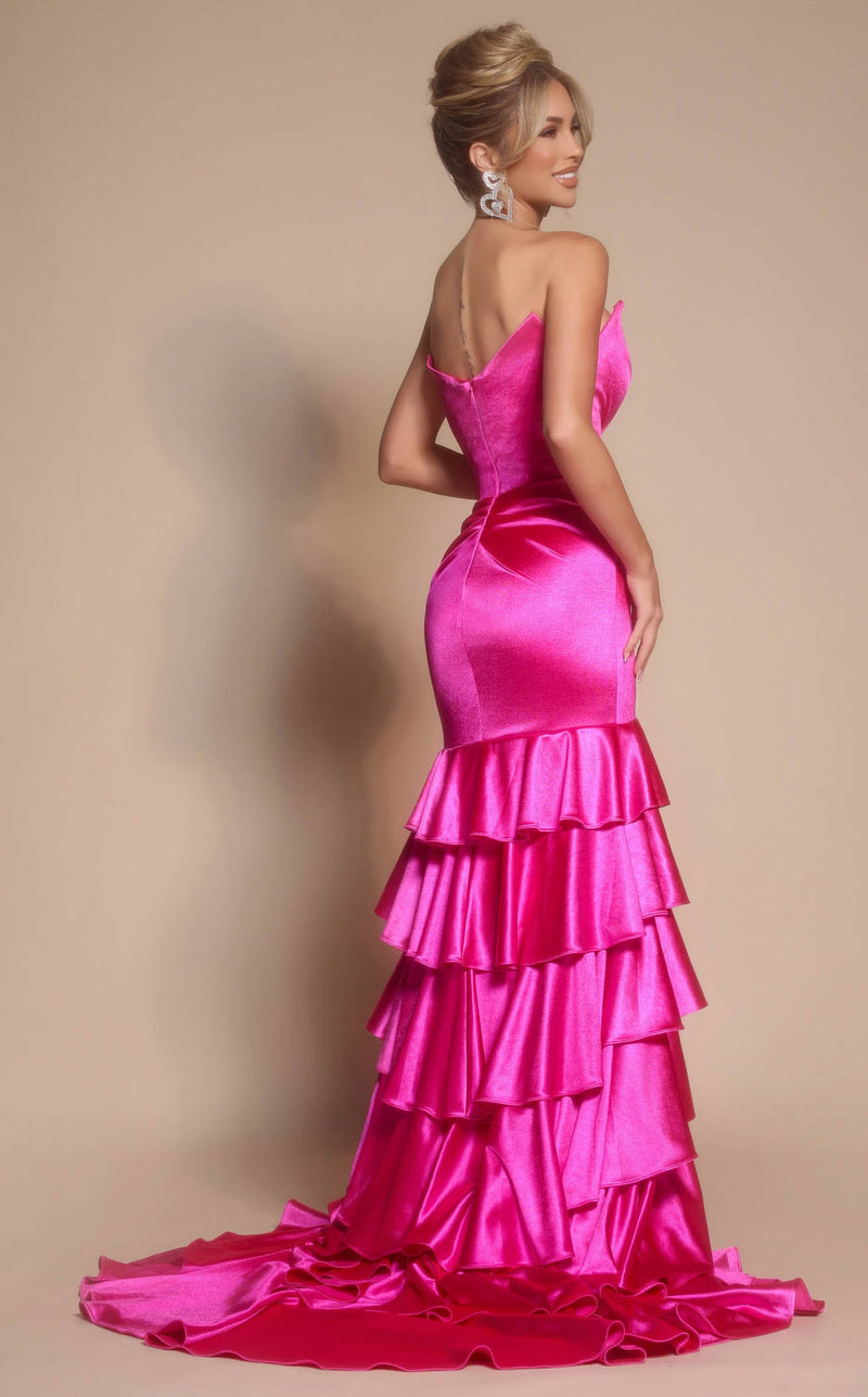 Prom Dresses Fitted Formal Long A Line Prom Dress Hot Pink