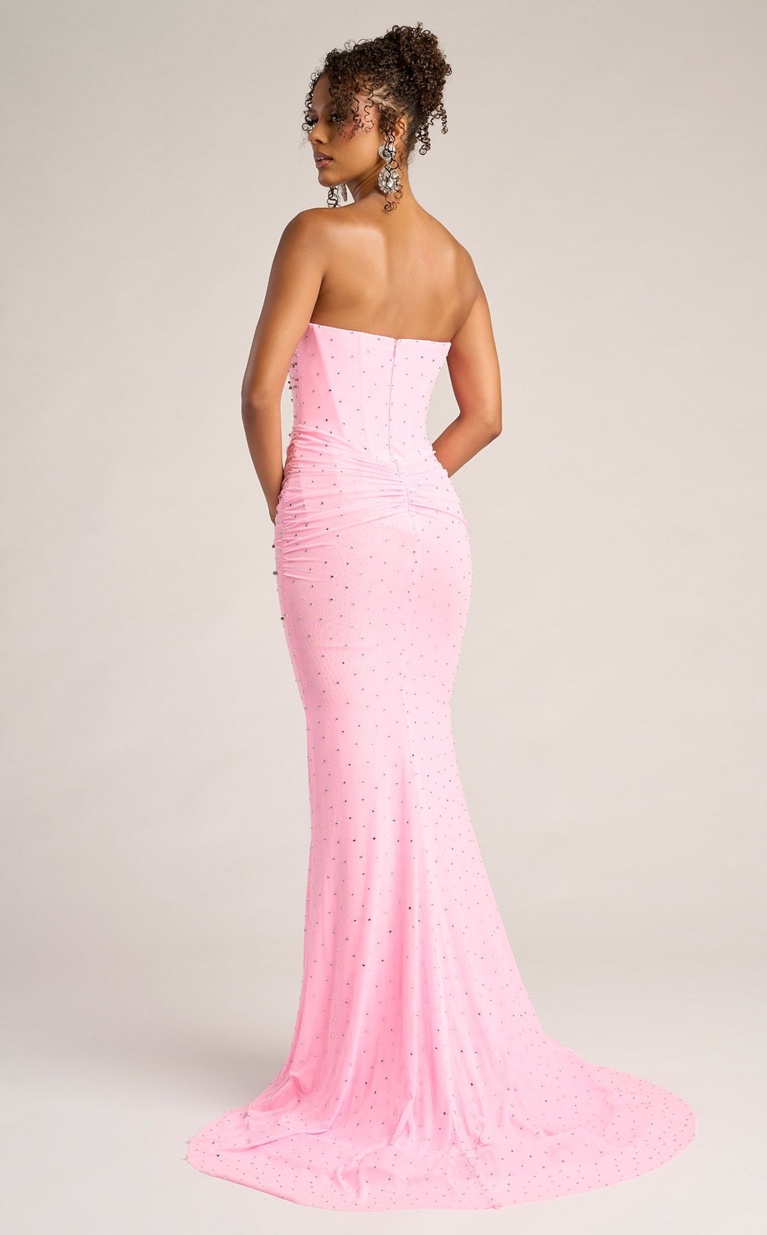Prom Dresses Long Formal Fitted Glitter Prom Dress Portia and Scarlett XO059 Pink