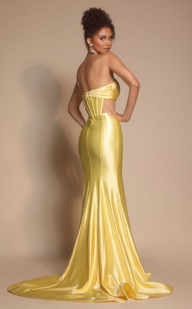 Prom Dresses Fitted Formal Long Prom Dress Yellow