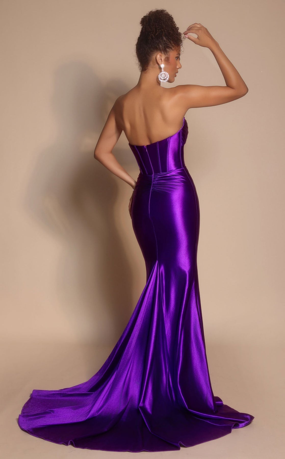 Prom Dresses Long Formal Mermaid Corset Pleated Prom Dress Portia and Scarlett XO080 Orchid