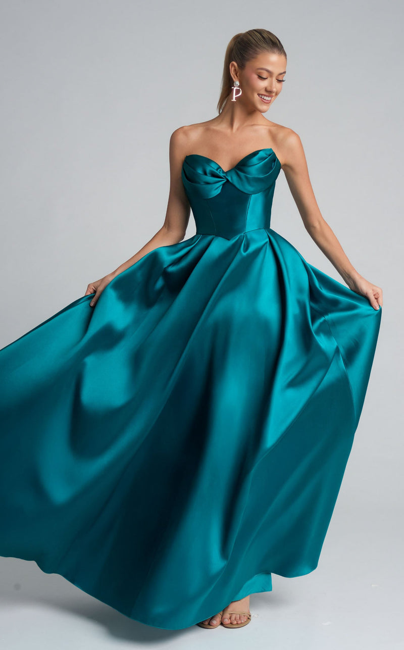 Prom Dresses Long A Line Formal Prom Dress Portia and Scarlett XO110 Emerald