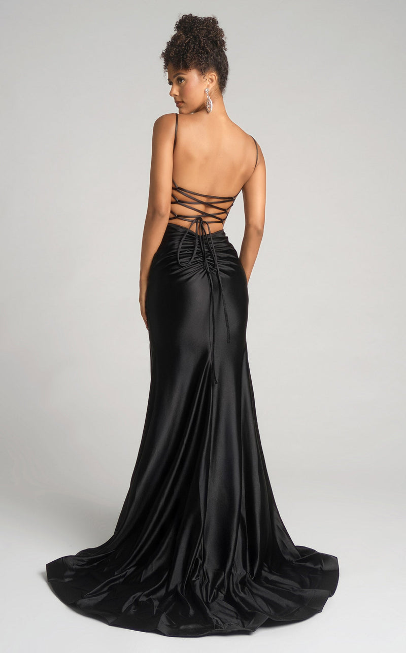 Prom Dresses Long Formal Beaded Lace Applique Prom Dress Portia and Scarlett XO168 Black