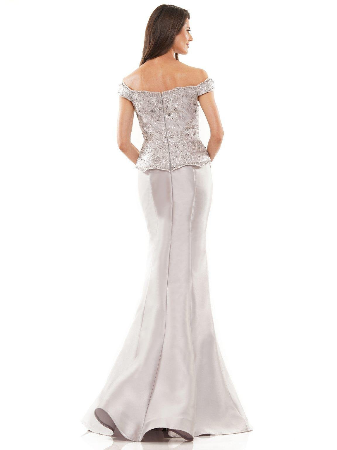 Formal Dresses Long Off Shoulder Fitted Formal Dress Grey