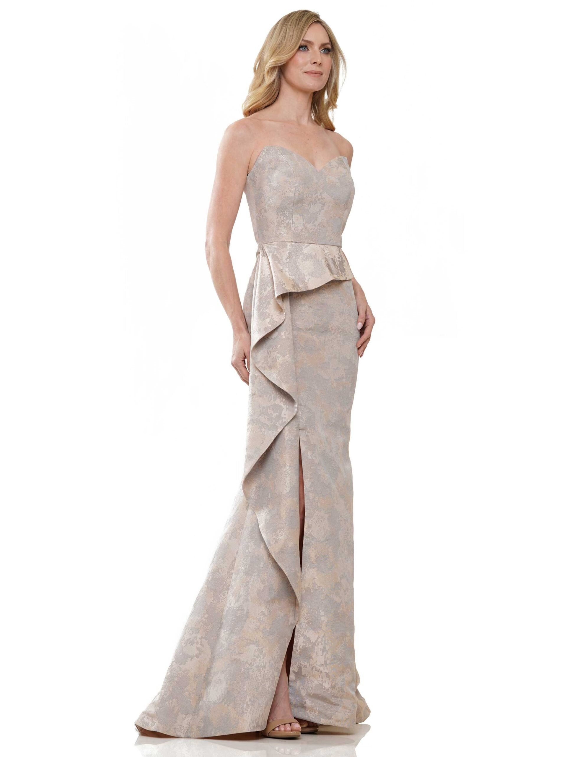 Formal Dresses Long Strapless Formal Dress Gold Taupe