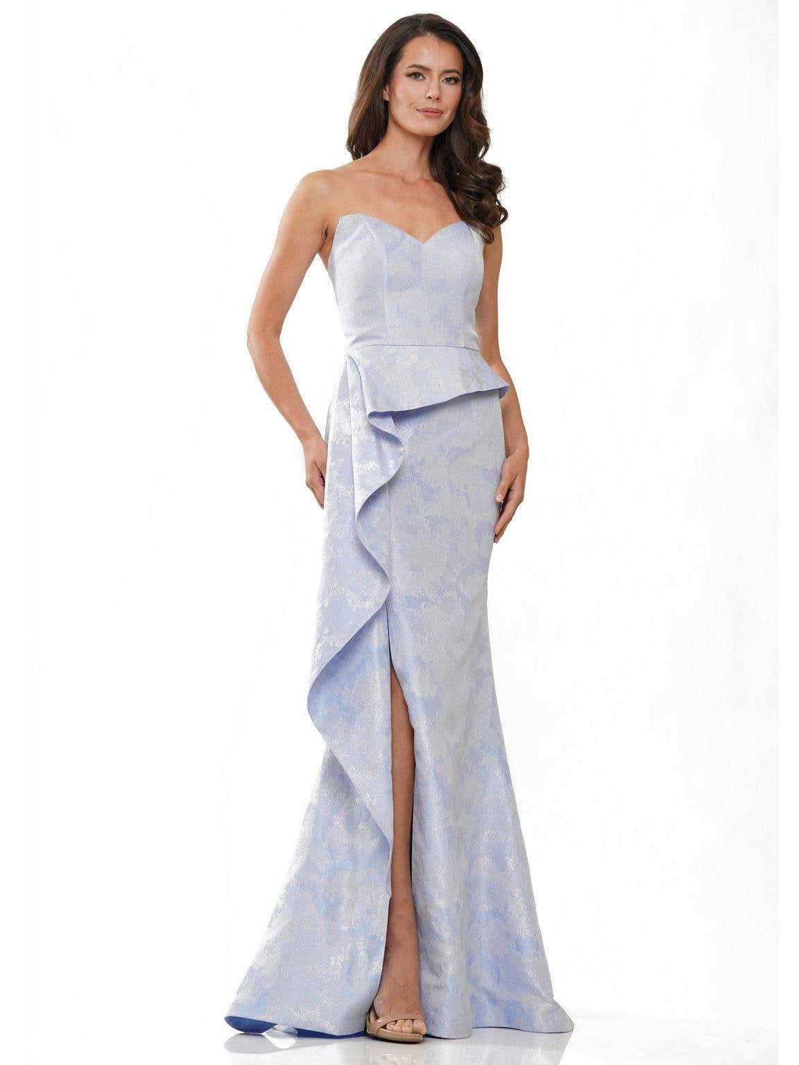 Formal Dresses Long Strapless Formal Dress Light Blue