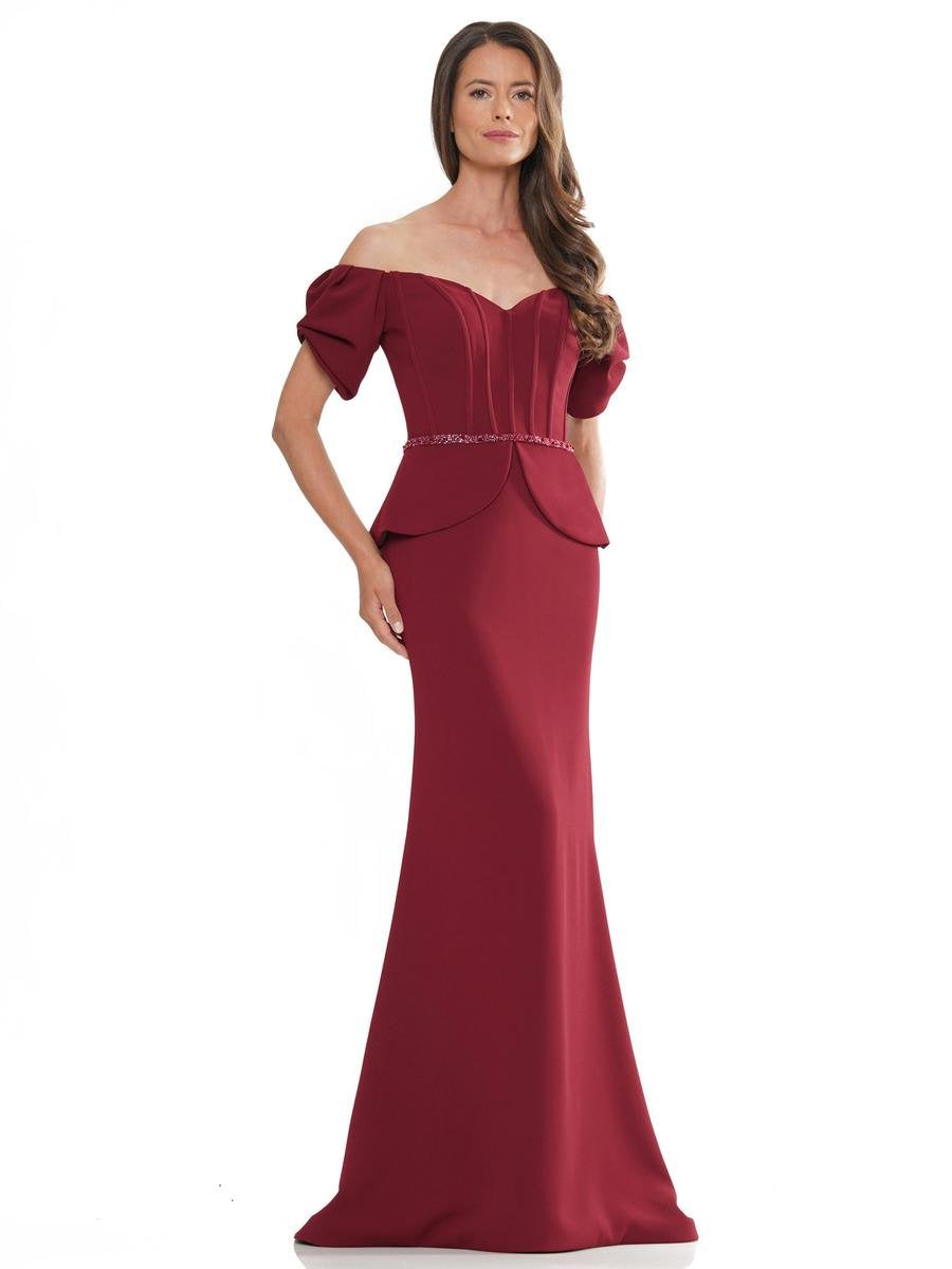 Formal Dresses Bonning Bodice Peplum Long Formal Dress Black