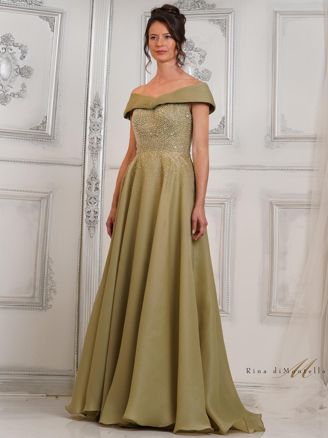 Olive Rina di Montella RD3102 Beaded Long Formal Evening Gown