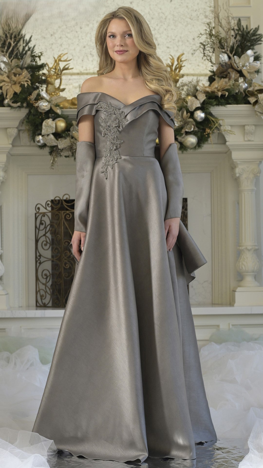 Formal Dresses Formal Long A Line Evening Dress Gunmetal