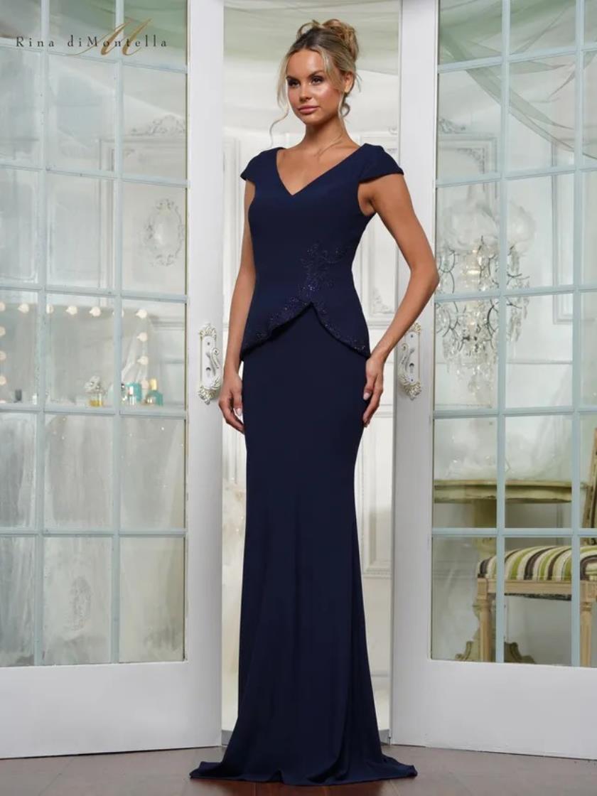 Plus Size Dresses Long Evening Fitted Formal Plus Size Dress Navy