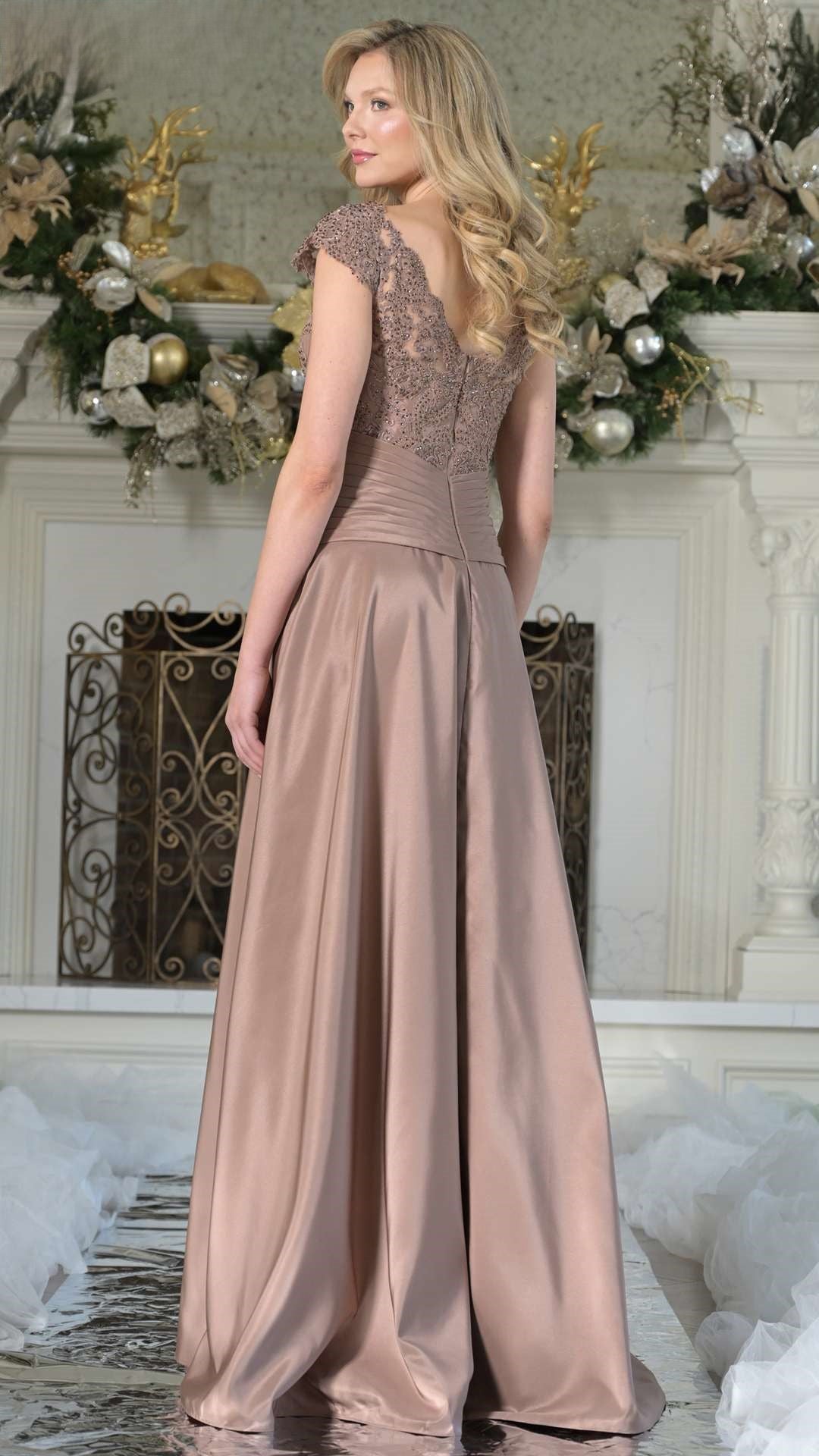 Mother of the Bride Dresses Long Formal A Line Mother of the Bride Dress Mocha