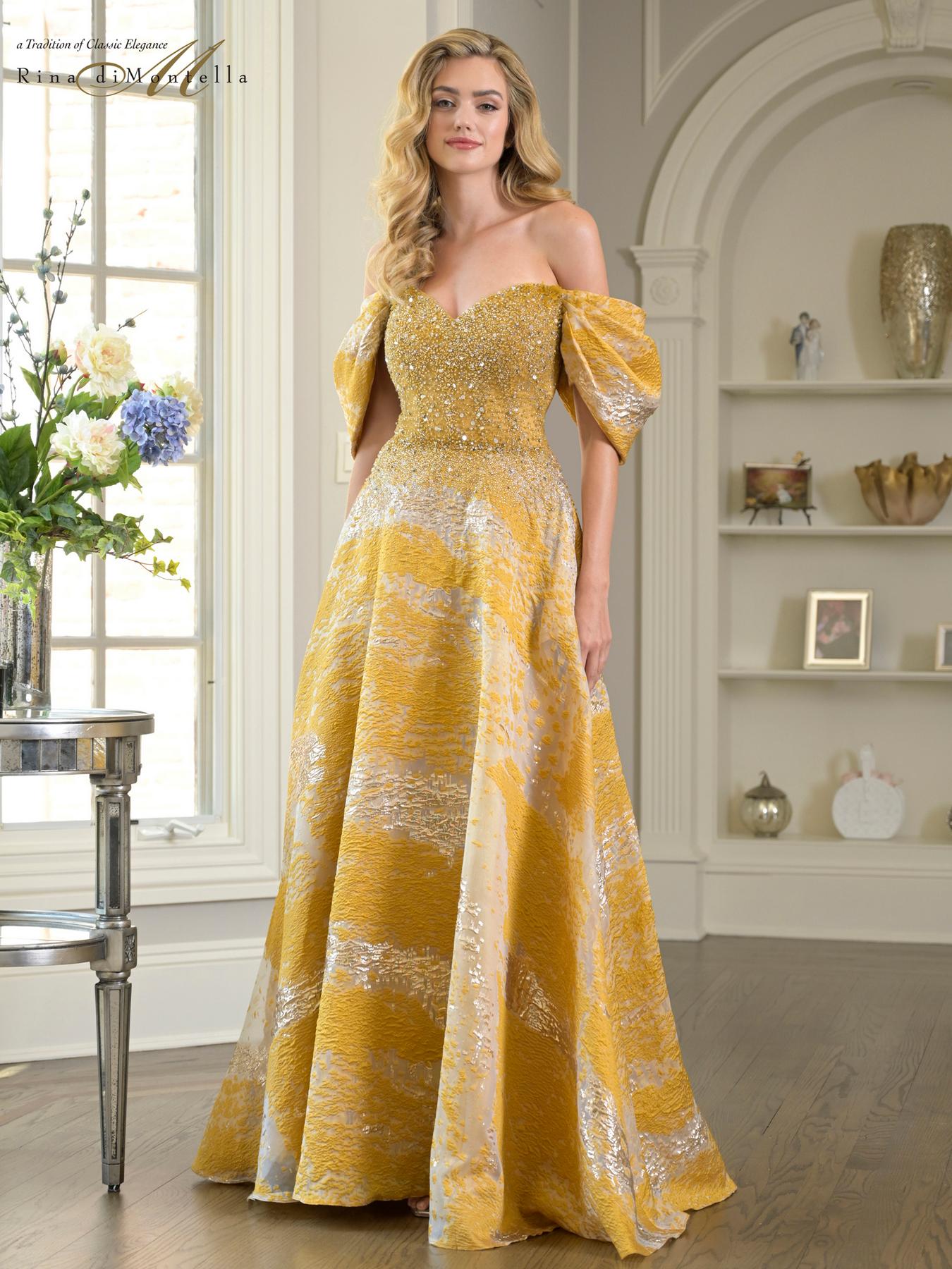 Prom Dresses Long Formal Beaded Glitter A Line Prom Dress Gold