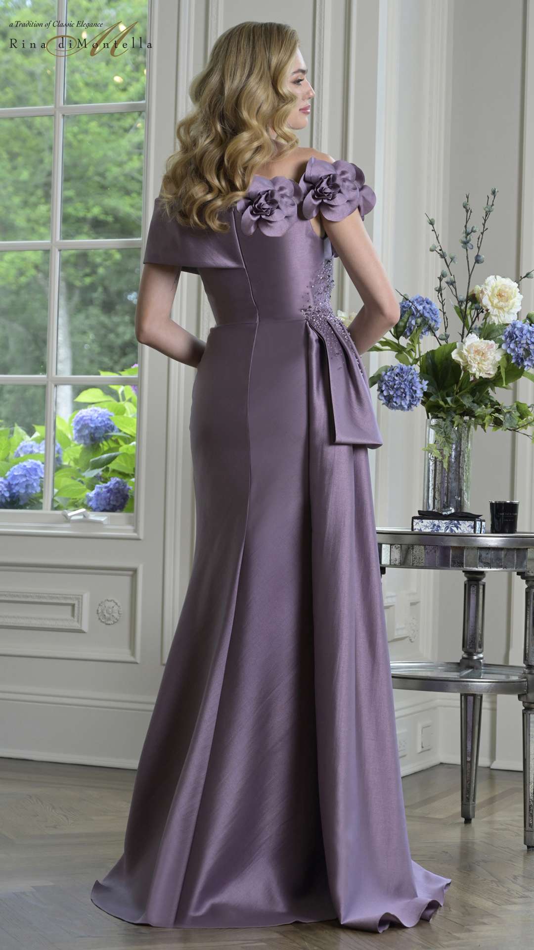 Prom Dresses Long Formal Fitted 3D Floral Prom Dress Victorian Lilac