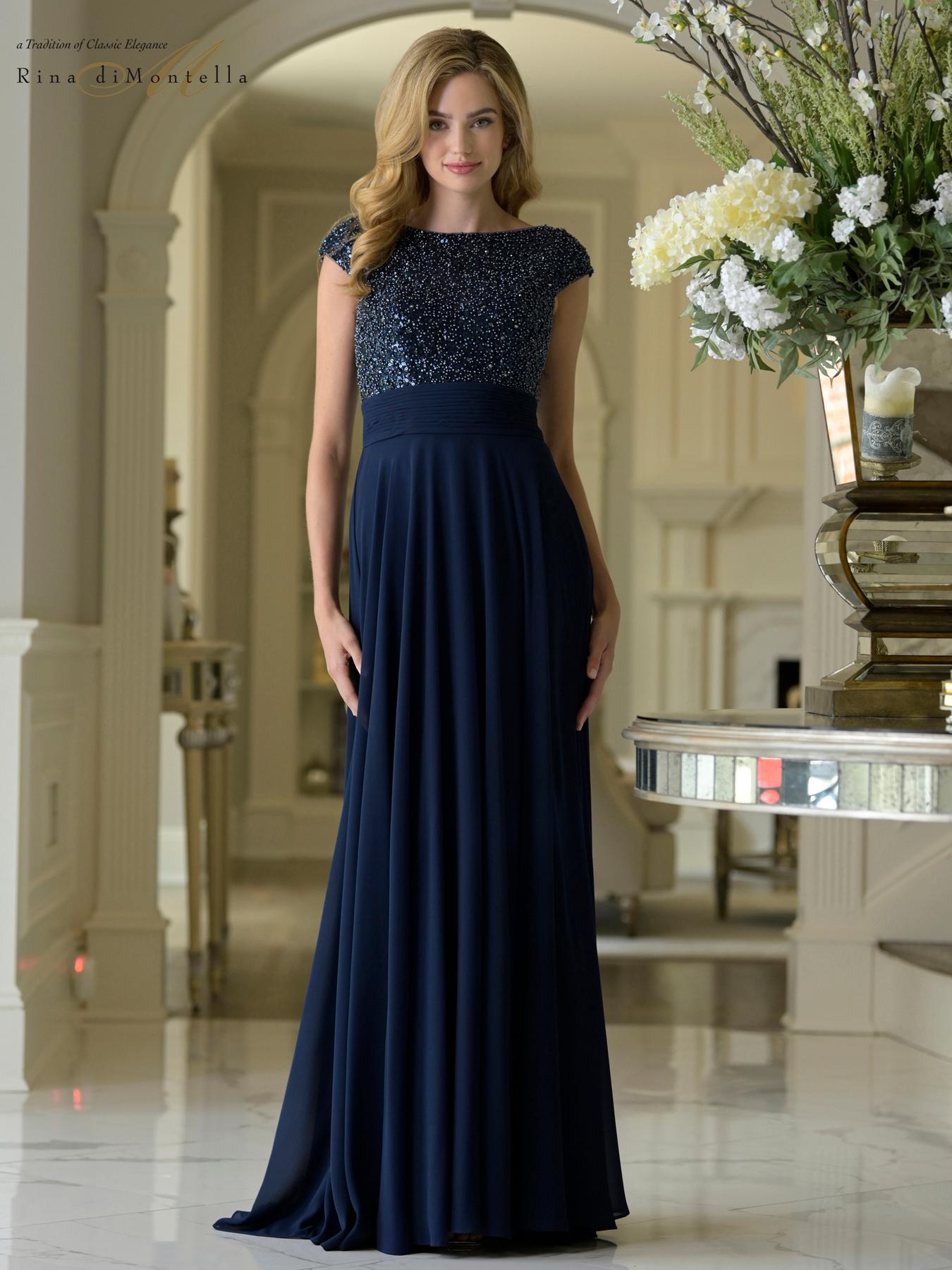 Formal Dresses Long Formal Beaded Evening Prom Dress Navy