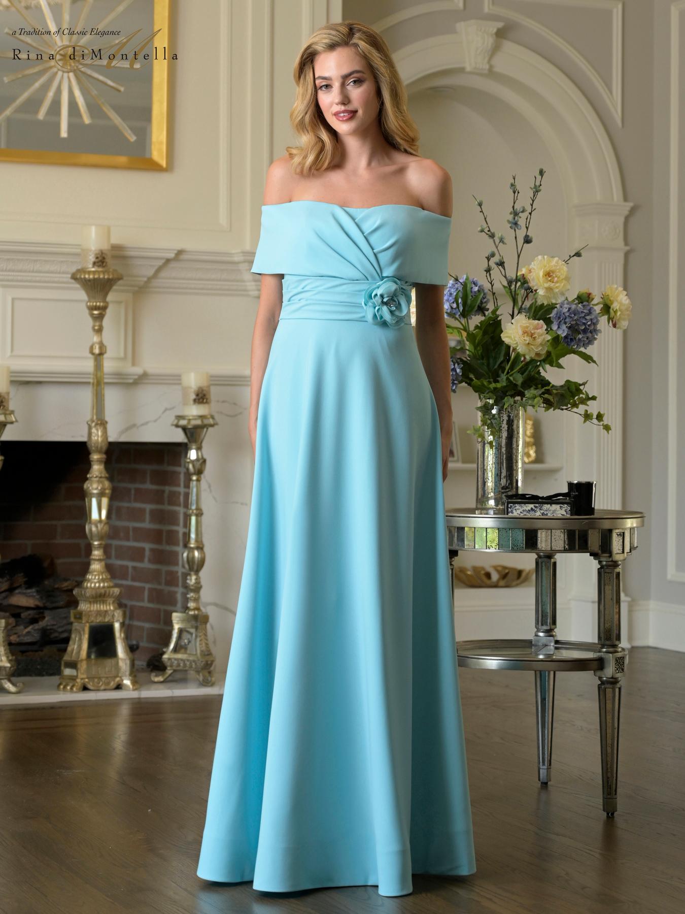 Prom Dresses Long Formal Floral Prom Dress Azure